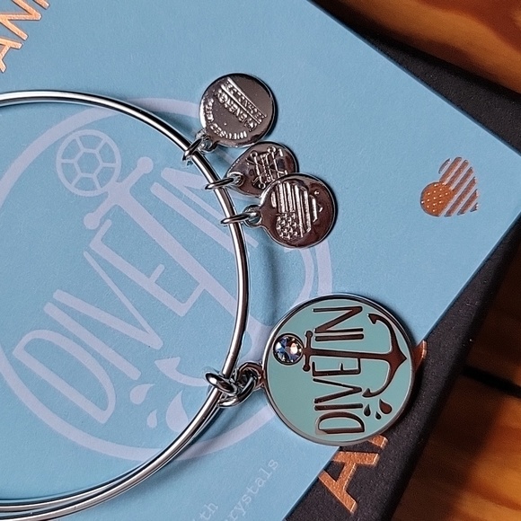 Alex and Ani "Dive In" Enamel and Crystal Bracelet - Picture 4 of 8